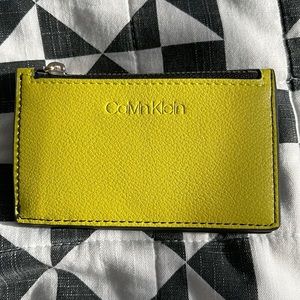 Small Women's Wallet CALVIN KLEIN, Micro Pebble Yellow